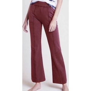 Anthropologie High Rise Ribbed Lounge Pant Plum S